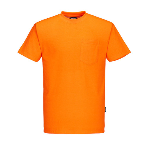 PORTWEST S577ORRXL - Non-ANSI Cotton Blend T-Shirt - Orange - XL
