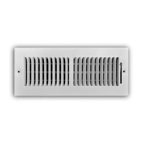 12 in. x 4 in. 2-Way Steel Wall/Ceiling Register - White