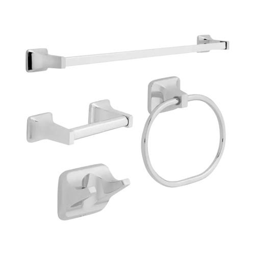 Futura 4-Piece Bath Hardware Set - Chrome