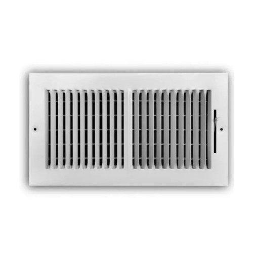 12 in. x 6 in. 2-Way Steel Wall/Ceiling Register - White