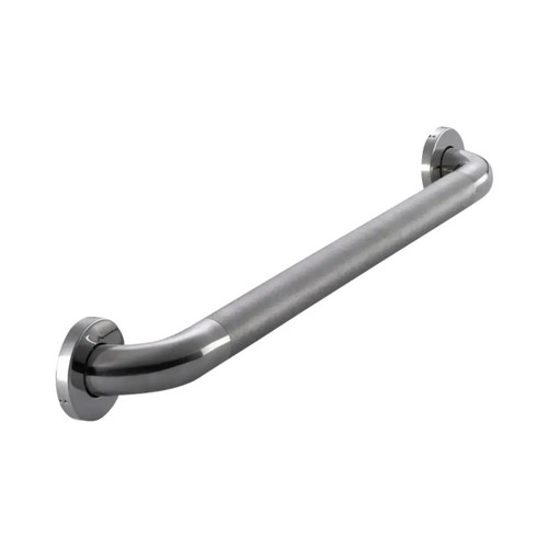 24 in. x 1-1/2 in. Concealed Peened Grab Bar - Polished Stainless