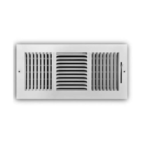 14 in. x 6 in. 3-Way Steel Wall/Ceiling Register - White