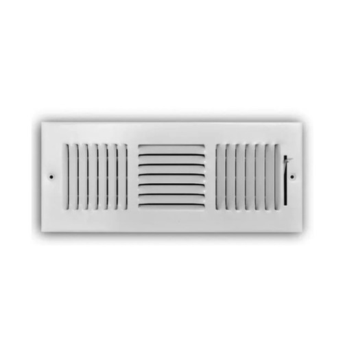 12 in. x 4 in. 3-Way Steel Wall/Ceiling Register - White