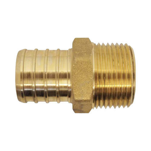1 in. x 3/4 in. Brass PEX Barb MPT Reducing Adapter