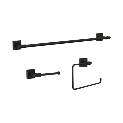 Maxted 3-Piece Bath Hardware Set - Matte Black