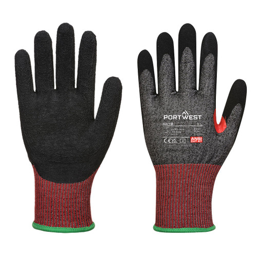 PORTWEST A672K8RM - AHR13 F Dark Nitrile Cut Glove  - Black - M