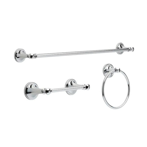 Silverton 3-Piece Bath Hardware Set with 24 in. Towel Bar - Chrome