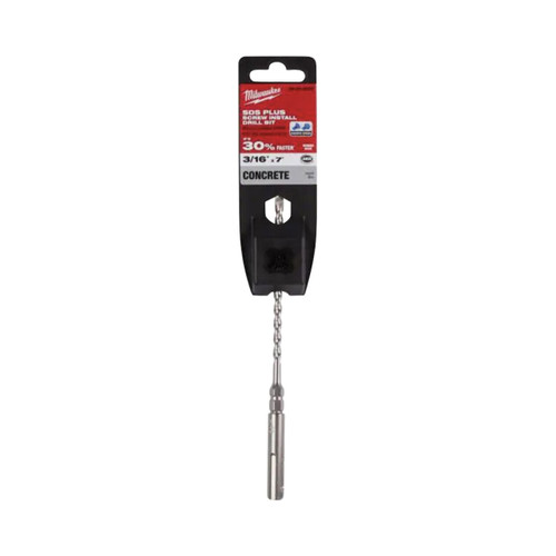 3/16 in. x 7 in. 2-Cutter SDS Carbide Bit with 1/4 in. Hex Shoulder