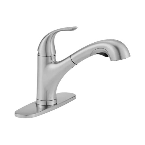 Single-Handle Pull-Out Sprayer Kitchen Faucet - Stainless Steel