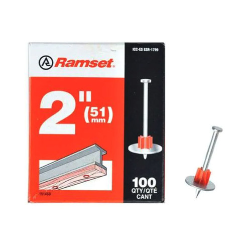 RAMSET 1514SD 2 in. Drive Pins with Washers (100/Pack)
