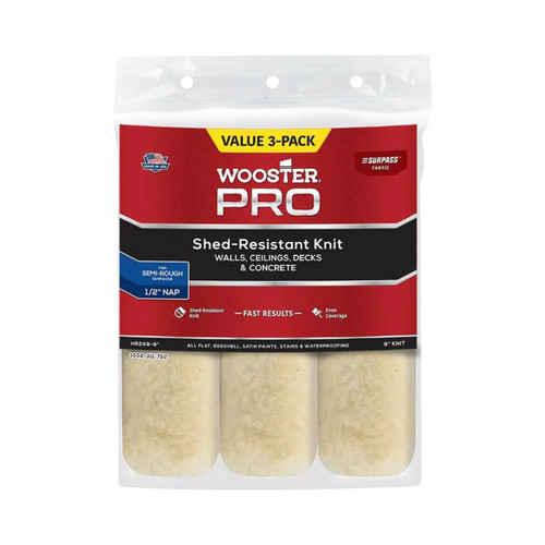 9 in. x 1/2 in. Pro Surpass Shed-Resistant Knit High-Density Fabric Roller Cover