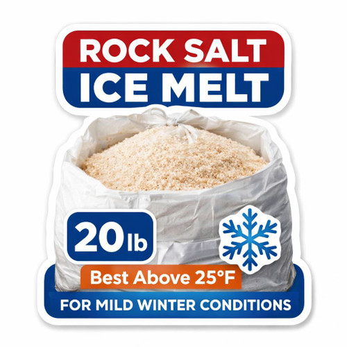 ROCK SALT ICE / SNOW MELT. 20lb