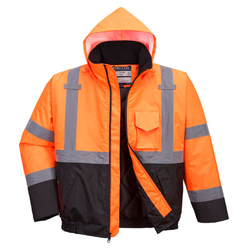PORTWEST US363 - Hi-Vis Contrast Winter Bomber Jacket