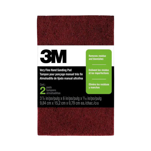 3-7/8 in. x 6 in. x 5/16 in. Hand Sanding Pads - 220 Grit - Very Fine