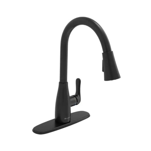 McKenna Single-Handle Pull-Down Sprayer Kitchen Faucet - Matte Black