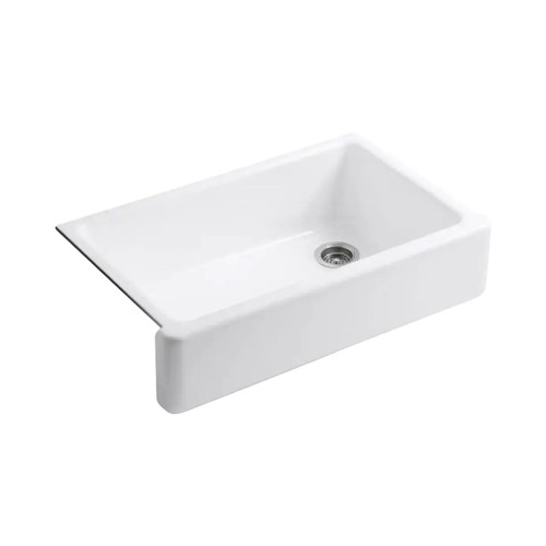 Whitehaven 36 in. Single Bowl Kitchen Sink Undermount Farmhouse Apron Front Cast Iron - White