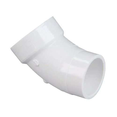 2 in. PVC DWV 45-Degree Spigot x Hub Street Elbow