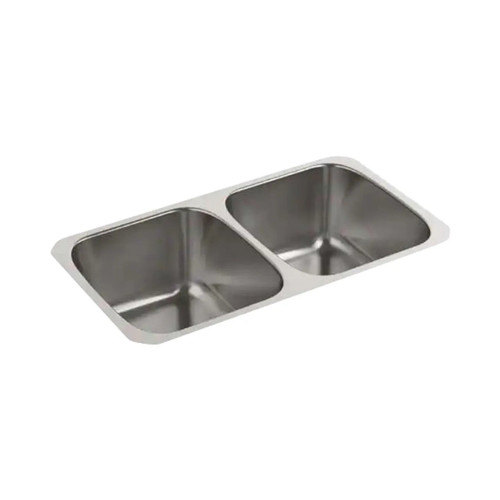 Ballad 32 in. Double Bowl Kitchen Sink Undermount - Stainless Steel