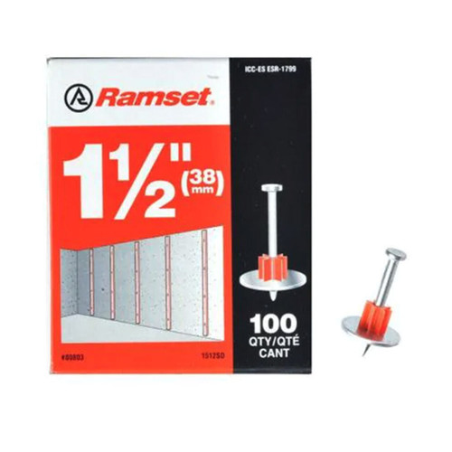 RAMSET 1512SD 1-1/2 in. Drive Pins with Washers (100-Pack)