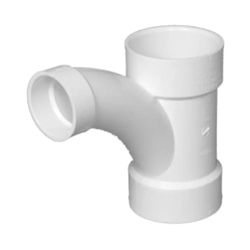3 in. x 3 in. x 2 in. DWV PVC Comb Wye & 1/8 Bend