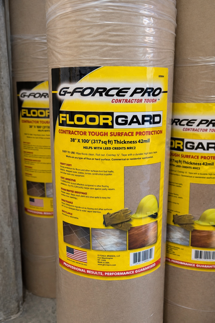 G-FORCE 00064 FLOORGARD 38" X 100' HEAVY DUTY EXTRA THICK PAPER ROLLS