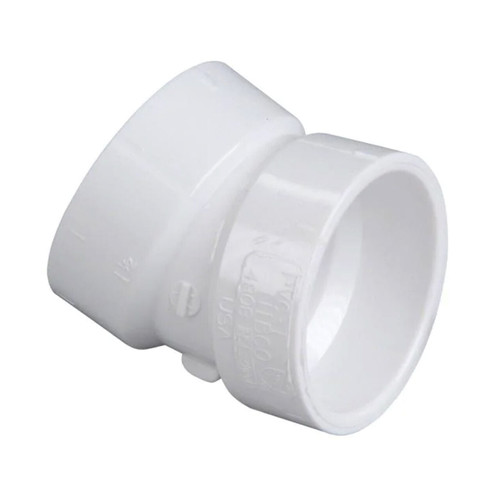 2 in. PVC DWV 22-1/2-Degree Hub x Hub Elbow