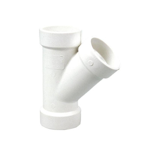 4 in. x 4 in. x 3 in. PVC Wye All Hub