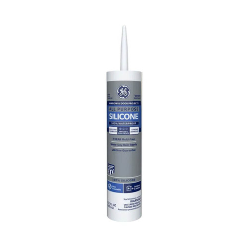 GE Silicone 1 10.1 oz. Silicone Caulk - White
