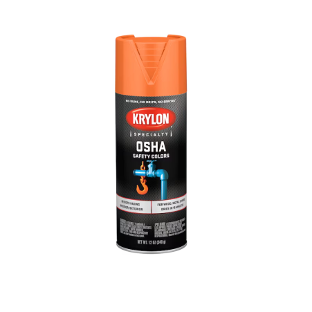 KRYLON K02410777 OSHA Safety Orange Spray Paint, 12 oz.