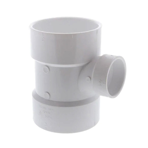 4 in. x 4 in. x 2 in. PVC Sanitary Reducing Tee All Hub
