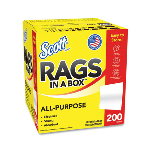 SCOTT 75260 Rags In A Box (200-Pack)