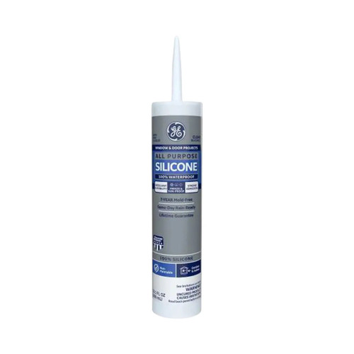 GE 2795576 All Purpose 10.1 oz. Silicone Caulk Window and Door Sealant - Clear