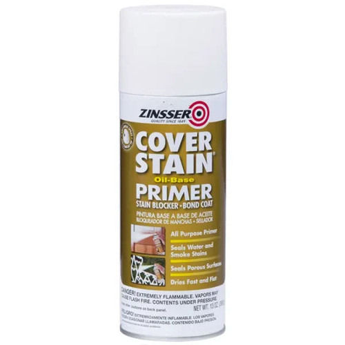 Zinsser Cover Stain White Oil-Based Interior/Exterior Primer and Sealer Spray 13 oz.