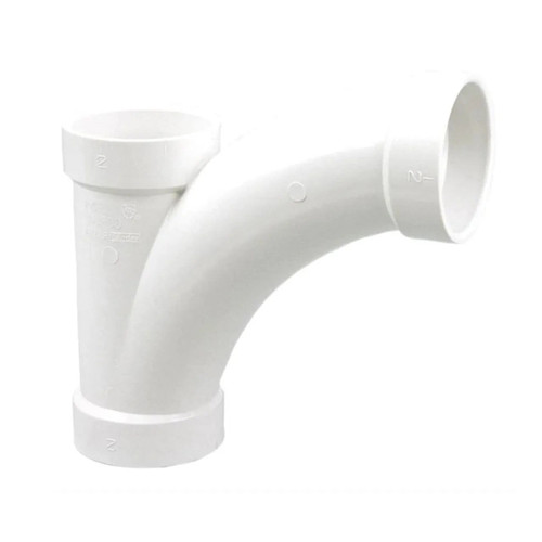 1-1/2 in. PVC DWV All Hub Long-Radius Combination Tee-Wye