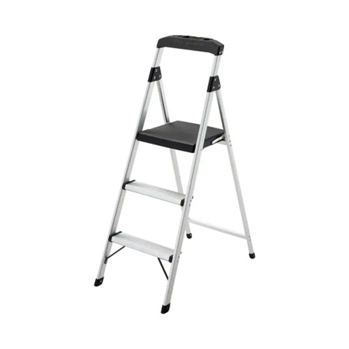 3-Step Aluminum Step Stool Ladder with 250 lbs. Type I Duty Rating