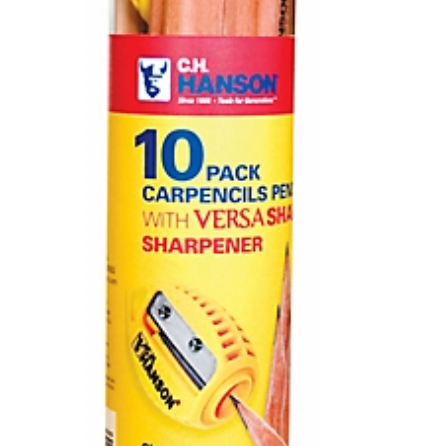 Carpenter Pencils with Original Sharpener (10-Pack)