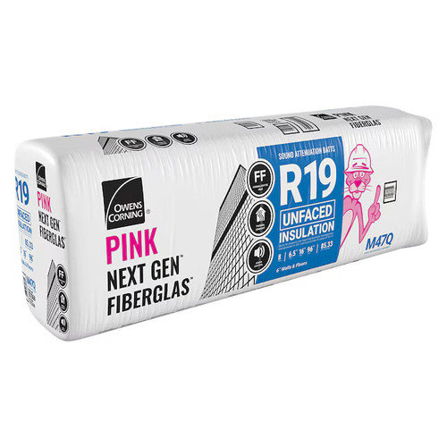 OWENS CORNING R19 16 in. x 96 in. Unfaced Fiberglass Insulation Batt 85 SQ FT