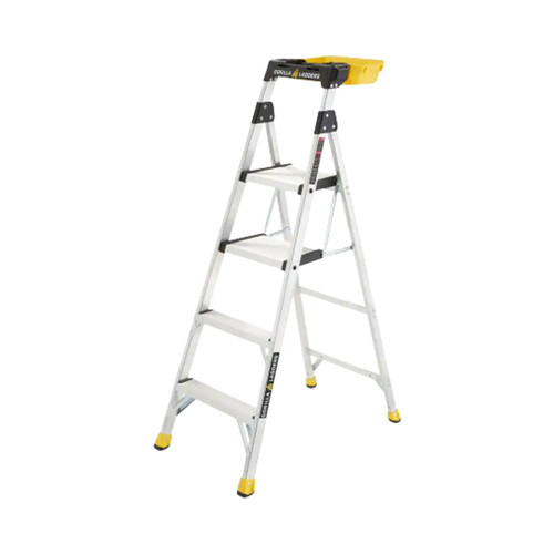 5.5 ft. Aluminum Dual Platform Heavy-Duty Ladder with Project Bucket with 300 lbs. Load Capacity Type IA Duty Rating