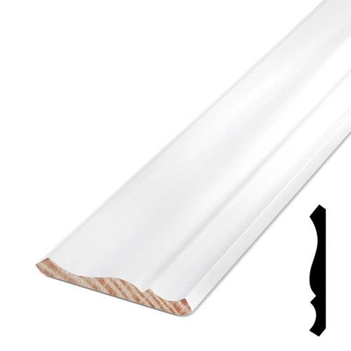 9/16 in. x 4-5/8 in. x 16 ft. Primed Pine Finger-Jointed Crown Moulding