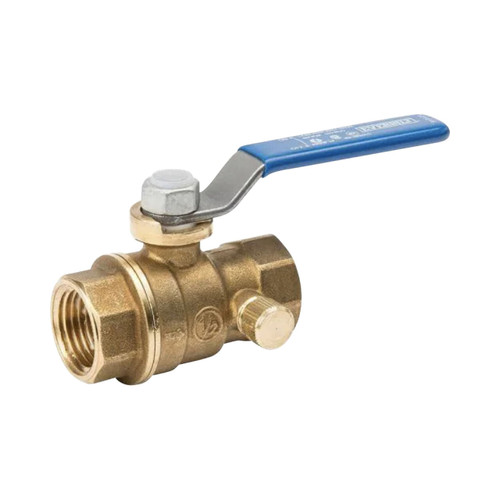 1/2 in. Forged Brass Threaded Ball & Waste Valve