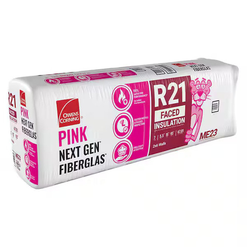 OWENS CORNING R21 15 in. x 93 in. Faced Fiberglass Insulation Batt 68SQ FT