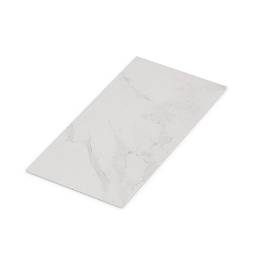 12 in. x 24 in. Carrara Polished Porcelain Floor & Wall Tile (8 Tiles - 16 sq. ft./case)