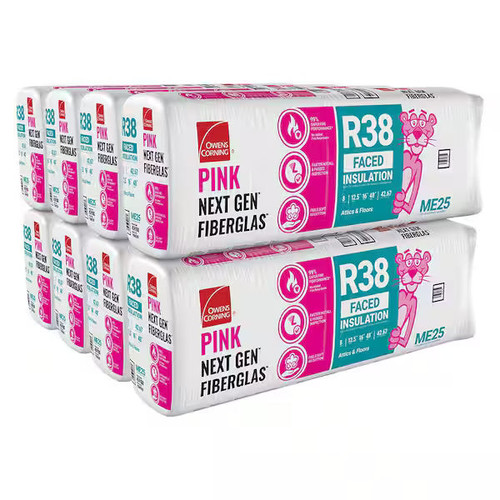 OWENS CORNING R38 16 in. x 48 in. Faced Fiberglass Insulation Batt 43SQ FT