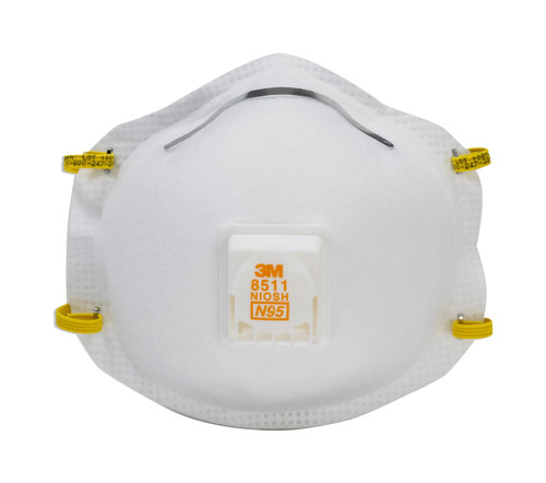 3M 8511 N95 Disposable Respirator with Cool Flow Valve (10 PACK)