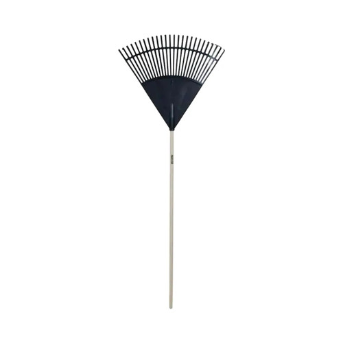 Leaf Rake Wood Handle 24 in. Poly