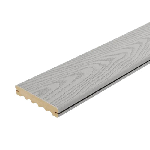 1 in. x 6 in. x 16 ft. Grooved Edge Capped Composite Decking Board - Stone Gray