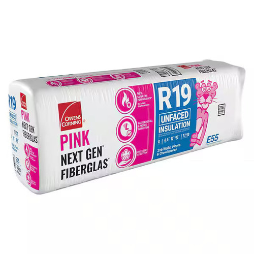 OWENS CORNING R19 15 in. x 93 in.  Unfaced Fiberglass Insulation Batt 78SQ FT