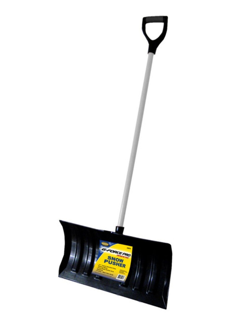 G-FORCE 21" POLY SNOW PUSHER D-GRIP STEEL TUBE HANDLE