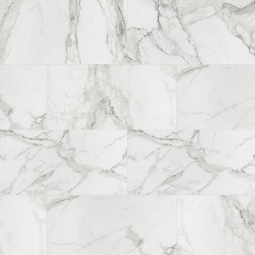 12 in. x 24 in. Crystal Bianco Polished Porcelain Floor & Wall Tile (8 Tiles - 16 sq. ft./case)