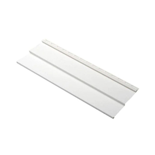 4 in. x 150 in. Double Lap Vinyl Siding - White